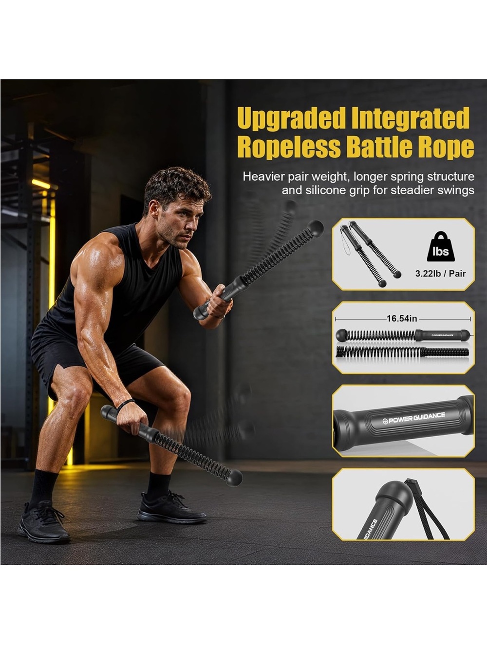 POWER GUIDANCE 2PCS Weighted Ropeless Battle Ropes - Picture 2 of 7